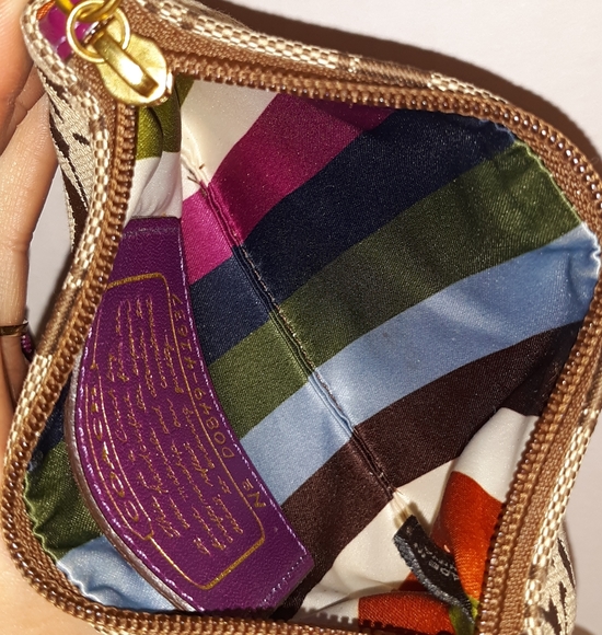 Rare 2008 COACH Legacy Purple Signature Stripe Wri - Picture 4 of 16
